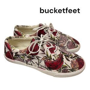 Bucketfeet Bucket Feet Big Kids Floral Canvas Tennis Shoes Sneakers 4